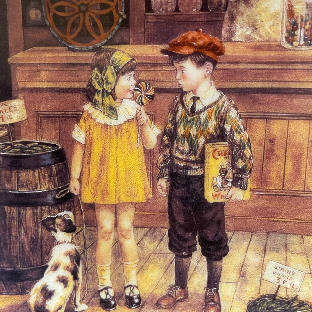 Vintage: Bradford Exchange 1994, “Sam’s Grocery Store” by Lee Dubin. No: 1726B.